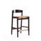 Manhattan Comfort Klismos Counter Stool in Camel and Dark Walnut (Set of 3) 3-CS007-CL - alternate 6